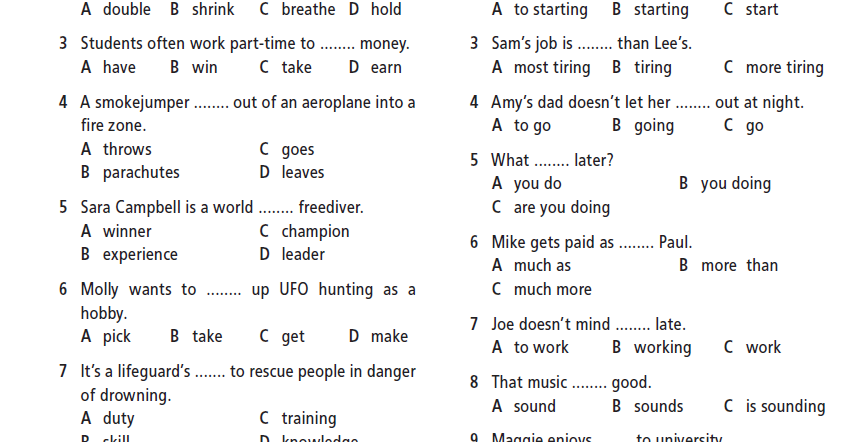 Грамматика английский тест с ответами