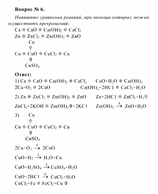 Химия 9 класс рудзитис схема 6 класс