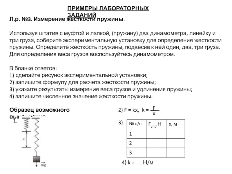 Жесткость задачи. Измерение жесткости пружины лабораторная. Лабораторная по физике 10 класс измерение жесткости пружины. Измерение жесткости пружины лабораторного динамометра таблица. Лабораторная работа измерение жесткости пружинки.