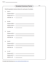 Finding the GCF of Two Numbers